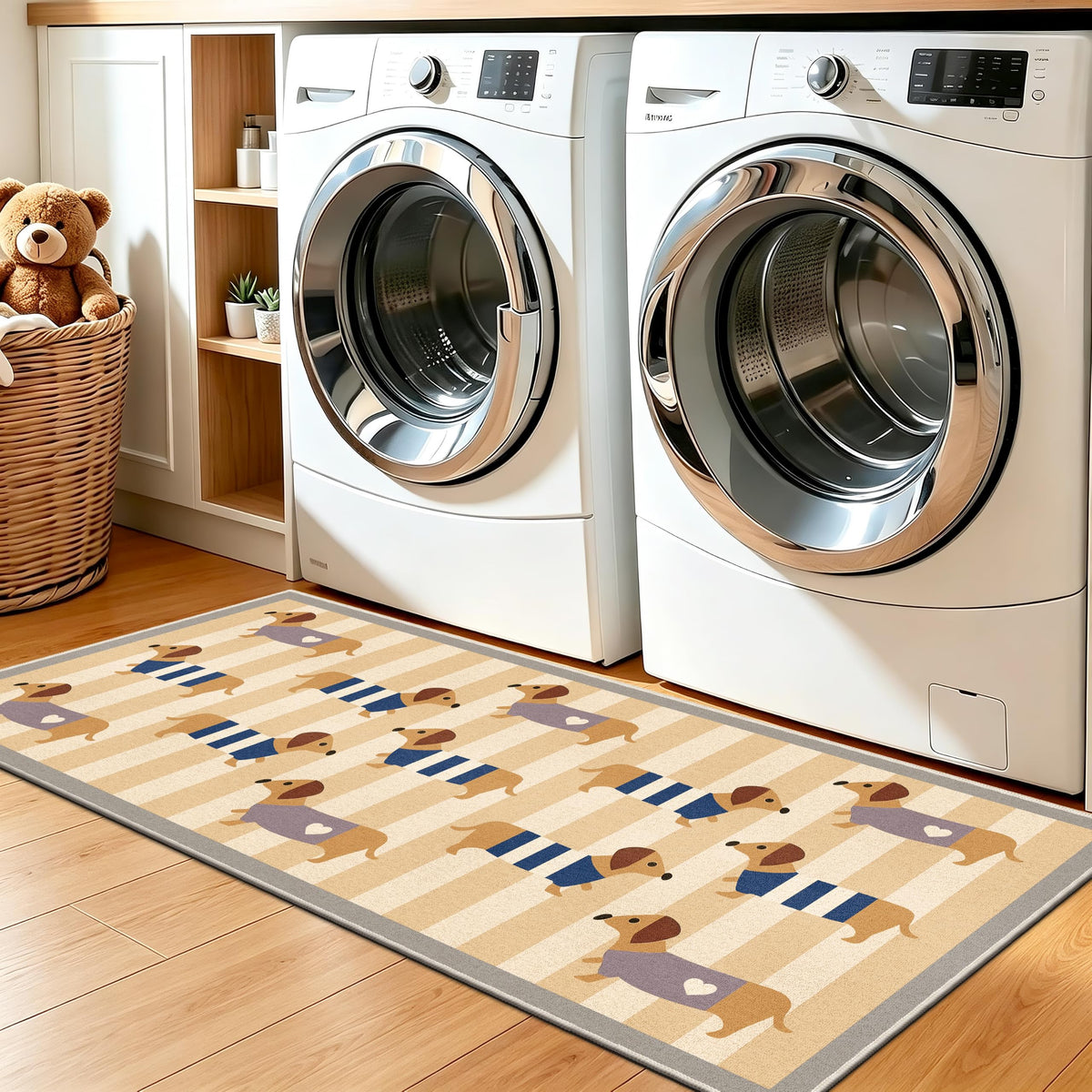 Waterproof 2x4 Runner Rug Non Slip Floor Runners for Dogs (Sau Beige / 2' x 4' (Runner))