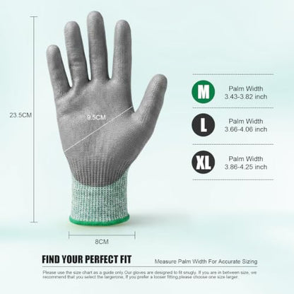 A3 Cut Resistant Work Gloves for Men & Women