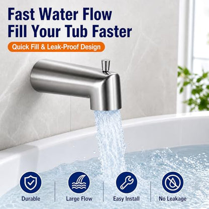 6 Inch Slip on Tub Spout with Diverter