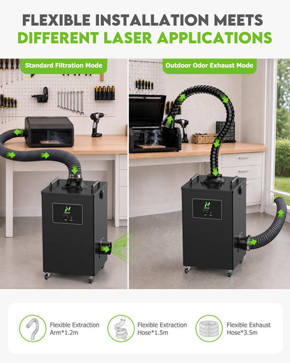 Laser Fume Extractor with≤60W Laser (Large)