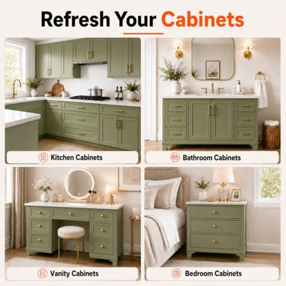 Cabinet Paint (Olive Green / 16 Fl Oz (Pack of 1))
