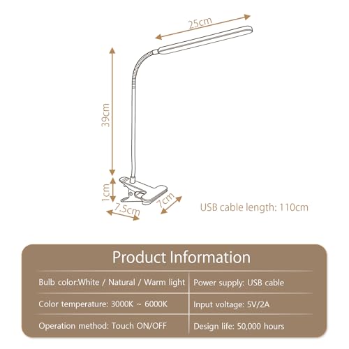 Clip on LED Light for Easel Painting & Nail Tech