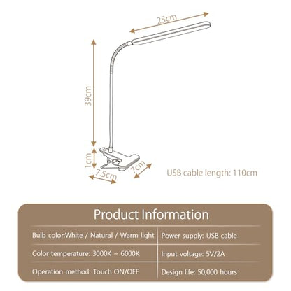 Clip on LED Light for Easel Painting & Nail Tech