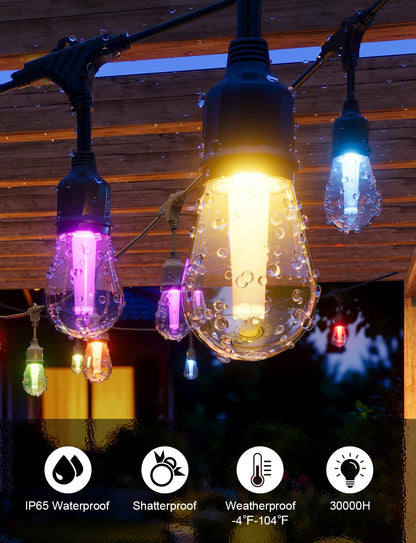 Smart Outdoor String Lights 72.5FT (72.5FT)