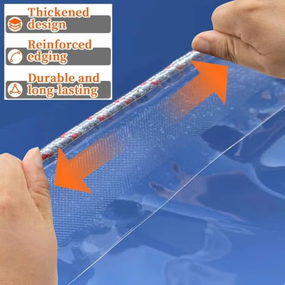 6x8ft Clear Tarp with Grommets (6 x 8 FT)