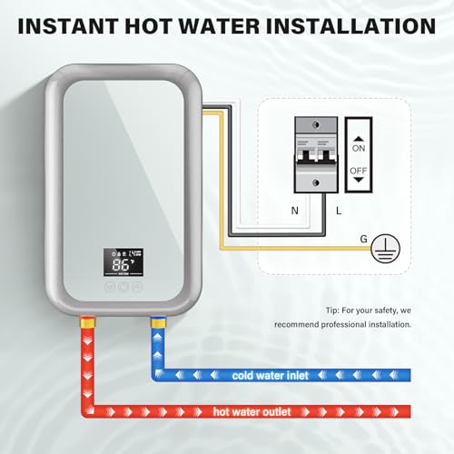 Tankless Water Heater Electric Instant Hot Water Heater Under Sink