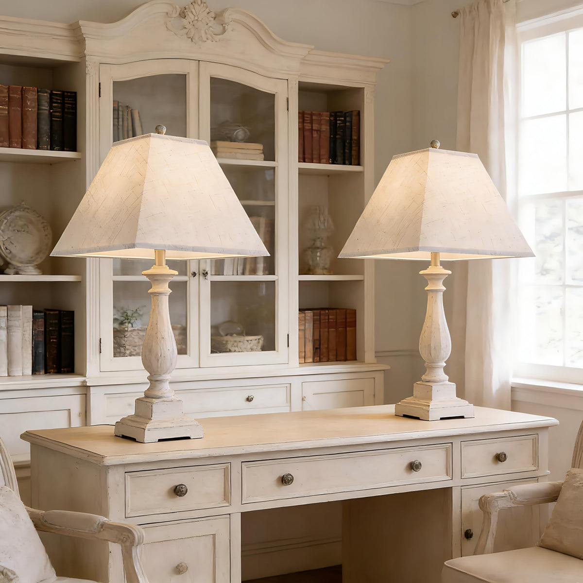 Beige Lamp Shades Set of 2 6" x 13" x 10" Bell Lampshade (Beige / 6*13*10in)