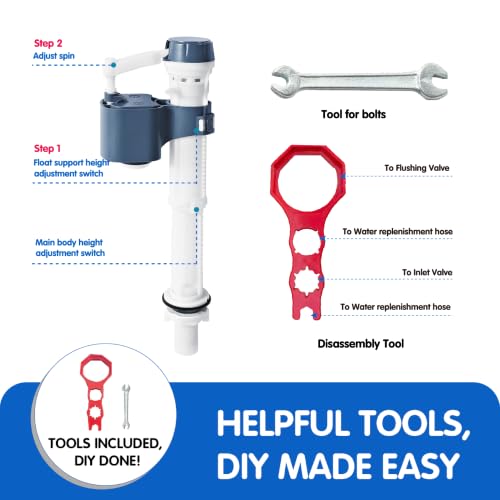 Toilet Tank Repair Kit with a Toolkit