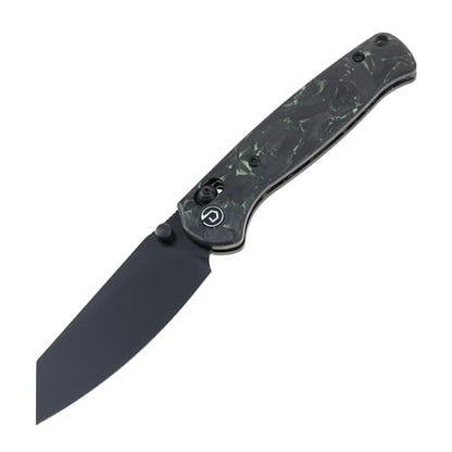Knives ARTIFACT Forged Carbon Handle Axis Lock Pocket Knife with Sandvik 14C28N Blade