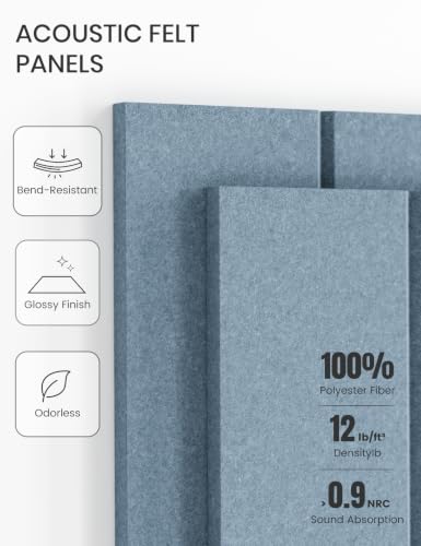48" x 36" Large Felt Bulletin Board (Coastal Haze / Bold-stripe 12-pack)