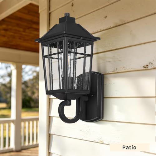 2PK 15" Outdoor Porch Light Wall Mount (11-BK-2PK)