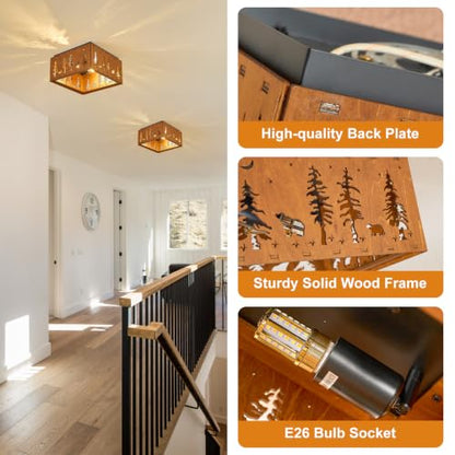 Farmhouse Flush Mount Ceiling Light Fixture