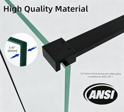 32" W X 76" H Glass Shower Door