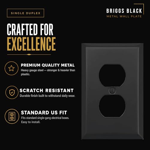 84 Black Metal Wallplate