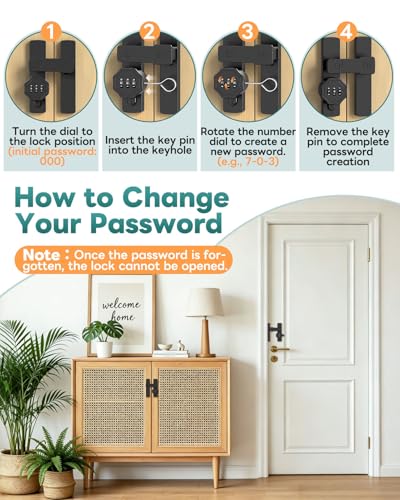 Keyless Barn Door Lock