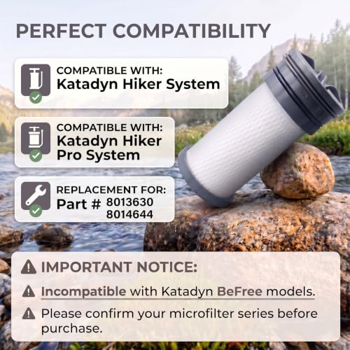 Replacement Water Filter Cartridge Compatible with Katadyn Hiker Pro and Hiker