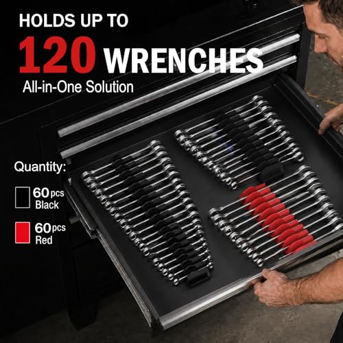 120 pcs Modular Wrench Organizers for Tool Box Drawer