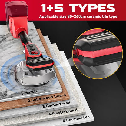 Cordless Tile Vibration Tool Compatible with Milwaukee 18V (Red -8 Speed)