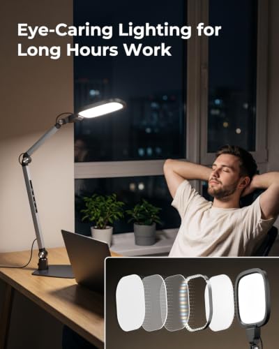 LED Desk Lamp for Home Office Video Calls