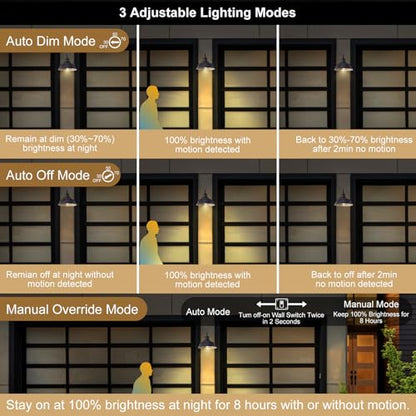 12 Inch Large Motion Sensor Gooseneck Outdoor Light Fixture