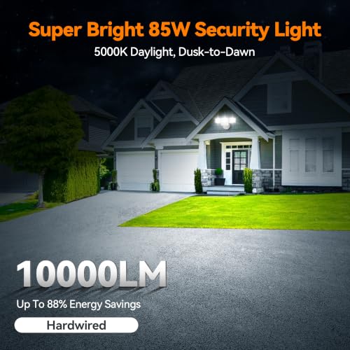 85W 10000LM Dusk to Dawn Flood Lights Outdoor