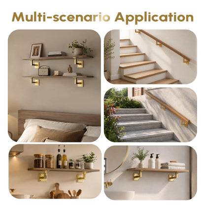 5 Pack Gold Handrail Brackets (Gold / SS304 - 5 Pack)