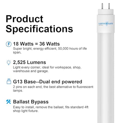 T8 LED Bulbs 4 Foot 18W