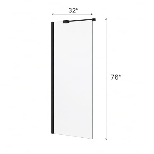 32" W X 76" H Glass Shower Door