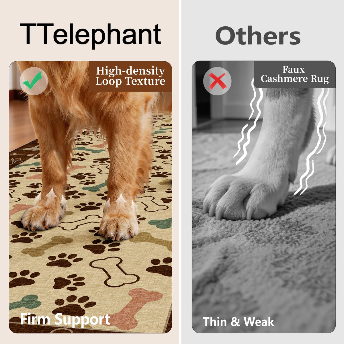 Waterproof 2x3 Small Rug (Paw Beige / 2' x 3' (Runner))