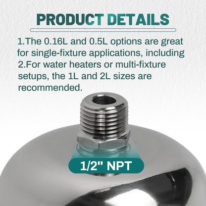 1 Pack Niikappu Mini Thermal Expansion Tank 1L (1L)