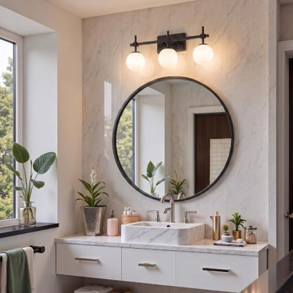 Morden Vanity Light with Milk White Glass