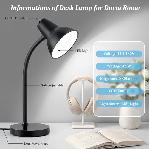 LED Desk Lamp with Flexible Gooseneck