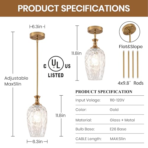 Glass Pendant Lights Kitchen Island