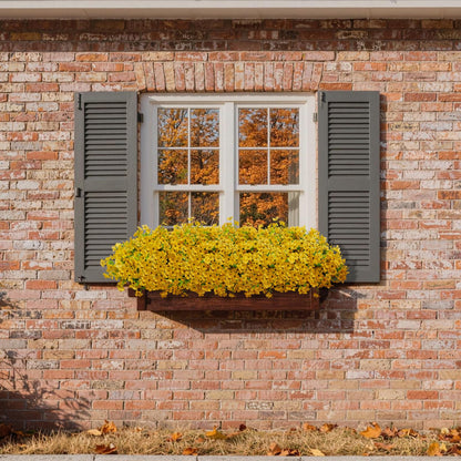 Artificial Fall Mums Outdoor Flowers (Fall Mum-yellow-12 Bundles)