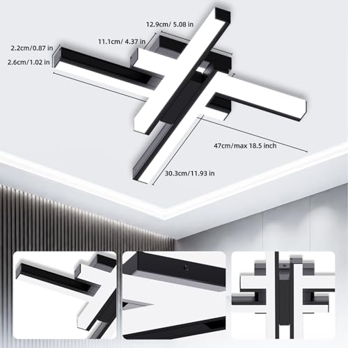 Bathroom Light Fixtures Over Mirror Dimmable 5000K