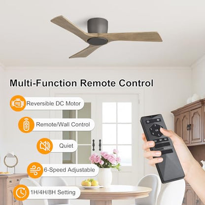 42 Inch Ceiling Fan without Light (Charcoal Gray/Driftwood / 42")