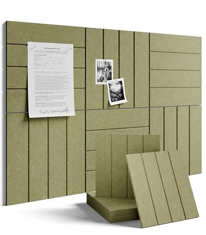 36" x 24" Large Felt Bulletin Board (Seaweed / Bold-stripe 6-pack)