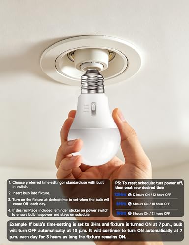 Timer Light Bulb 100W Equivalent