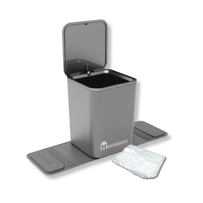 Car Trash Can (Gray with Lid / Medium)