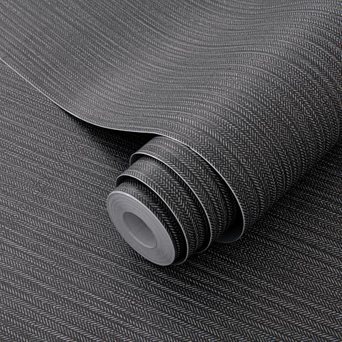 Herringbone Faux Grasscloth Self