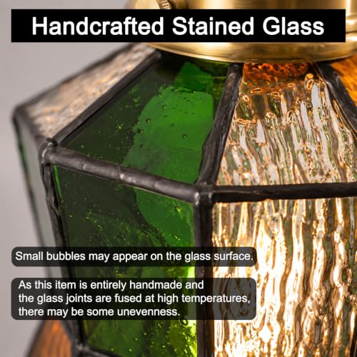 Pendant Light with Stained Glass Lmapshade