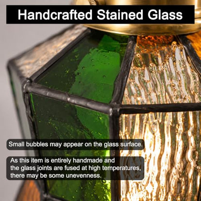 Pendant Light with Stained Glass Lmapshade