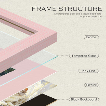11x14 Blush Pink Picture Frame (Pink Frame Pink Mat / 11x14)