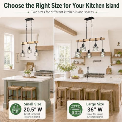 3 Light Farmhouse Kitchen Island Lighting (3-Light)
