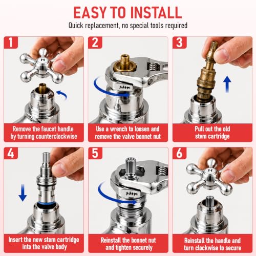 KSRPL941HC Hot & KSRPL941CC Cold Ceramic Disc Cartridge Compatible with Kingston Brass Faucets