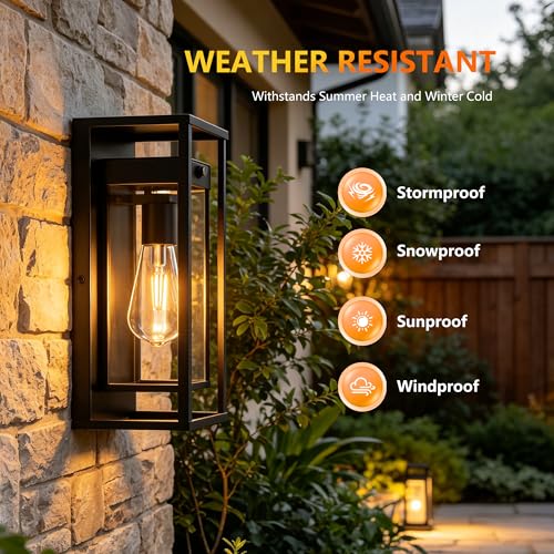 15 Inch Dawn to Dusk Sensor Outdoor Light Fixture Waterproof Porch Lights Outdoor Anti