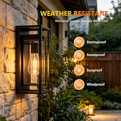15 Inch Dawn to Dusk Sensor Outdoor Light Fixture Waterproof Porch Lights Outdoor Anti