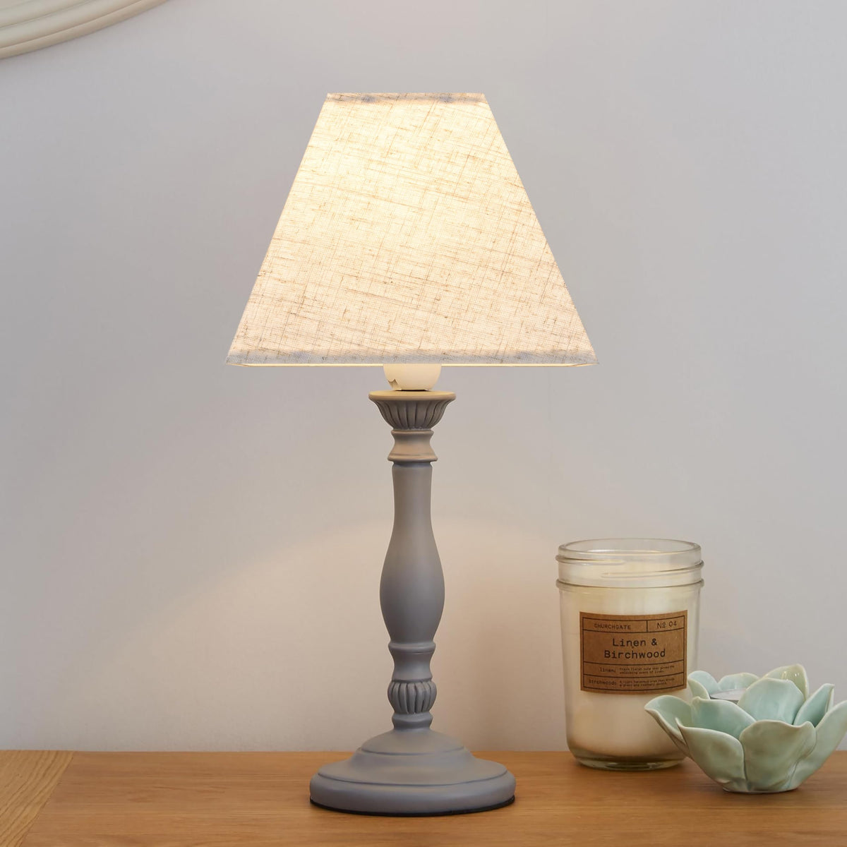 Mini Square Lamp Shades Set of 2 Small 4"×9"×8.3" Bedroom Lamp Decor (Beige-oatmeal linen / 4 × 9 × 8.3 inches (2 pack))