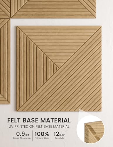 6 Pack Large Felt Bulletin Board (Natural Oak/Facet / Fine-stripe 6-pack)