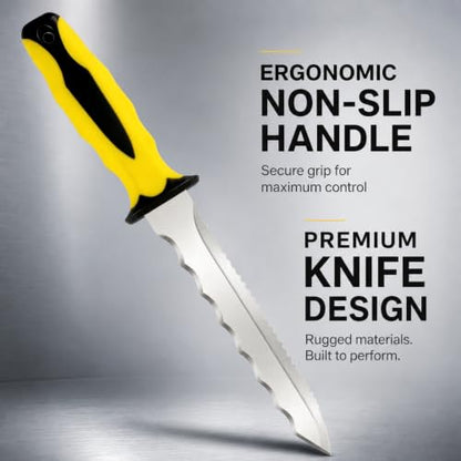 Double Side Serrated Insulation Knife (Yellow / 8 IN)